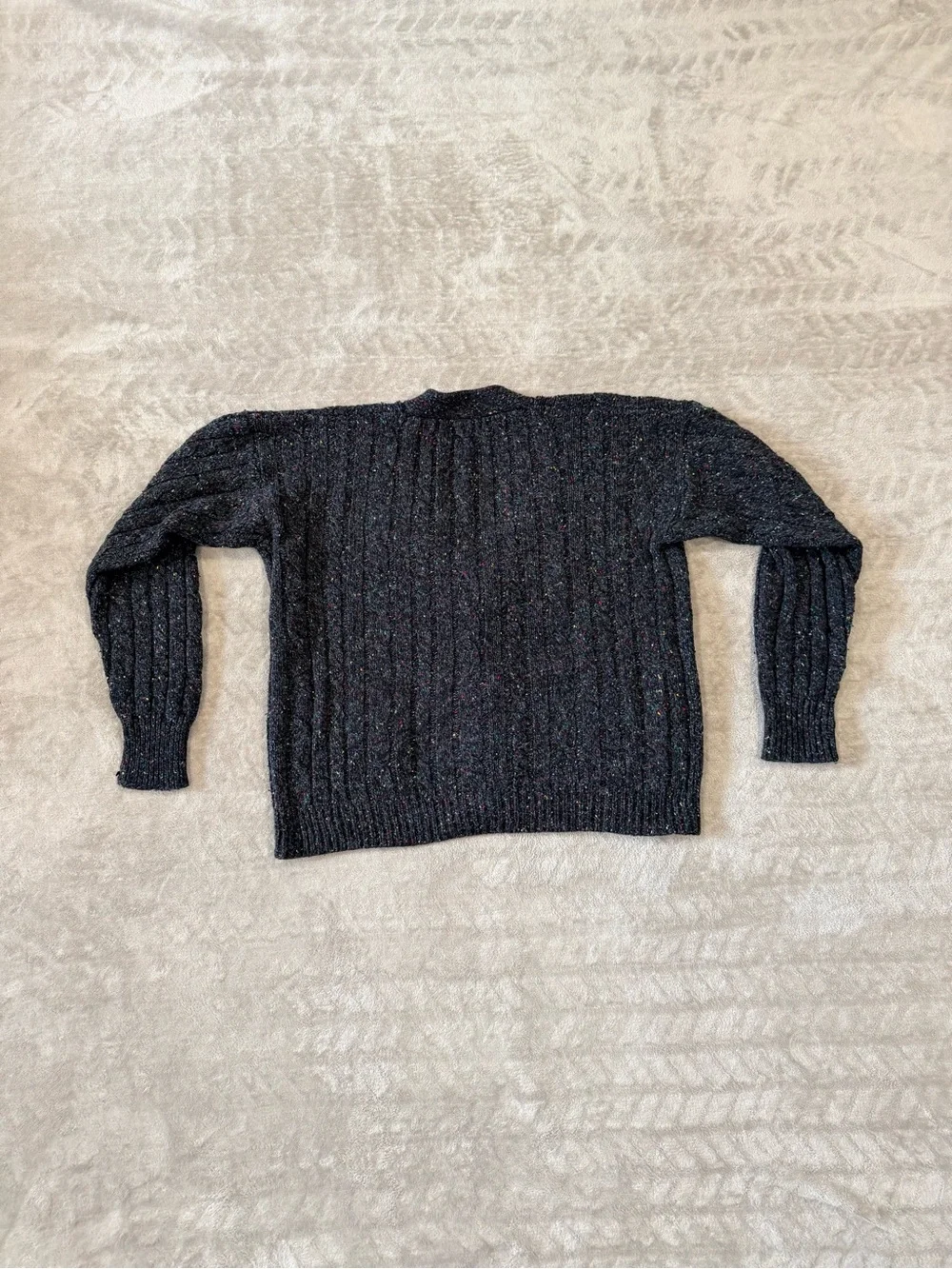 Vintage Limited Express Rainbow Confetti Cable Knit Cozy Grandmacore Cardigan M